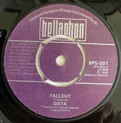 Data - Fallout - Used Vinyl Record 7"