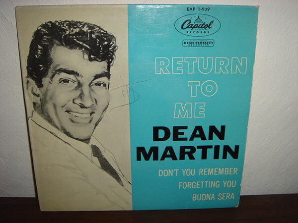 Dean Martin - Return To Me - Used Vinyl Record 7"