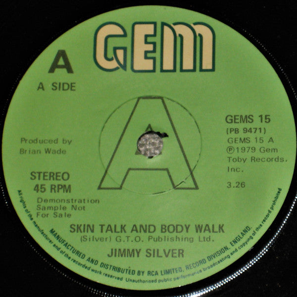 Jimmy Silver - Skin Talk And Boot Walk - Used Vinyl Record 7"