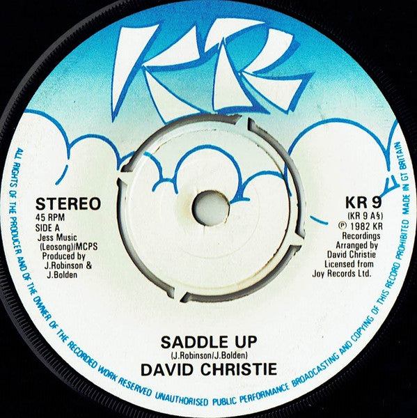 David Christie - Saddle Up - Used Vinyl Record 7"