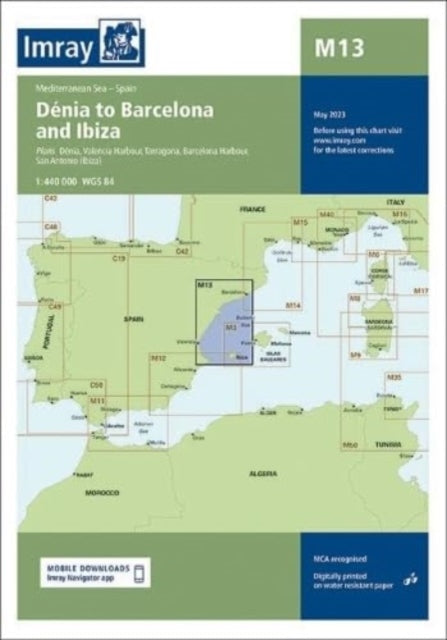 Imray - Chart M13 : Denia to Barcelona and Ibiza : 13 - New Sheet map