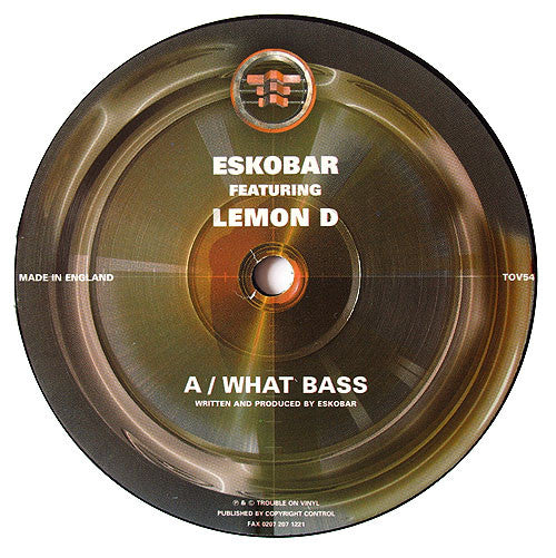 Eskobar - What Bass / Switch - Used Vinyl Record 12"