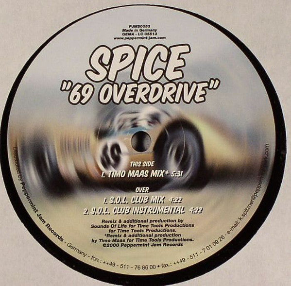 Spice - 69 Overdrive - Used Vinyl Record 12"