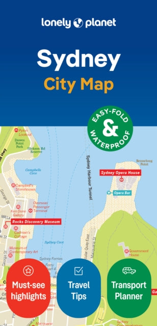 Lonely Planet - Sydney City Map - New Sheet map