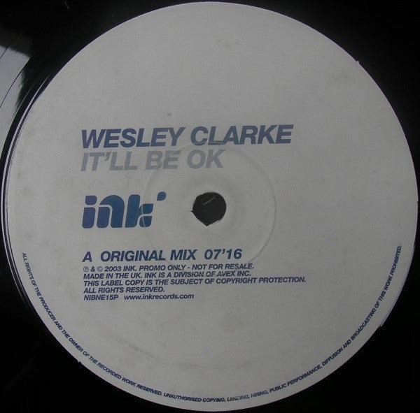 Wez Clarke - It'll Be Ok - Used Vinyl Record 12"