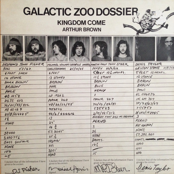 Arthur Brown's Kingd - Galactic Zoo Dossier - Used Vinyl Record