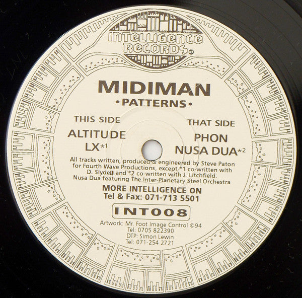 Midiman - Patterns - Used Vinyl Record 12"