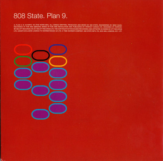 808 State - Plan 9 - Used Vinyl Record 7"