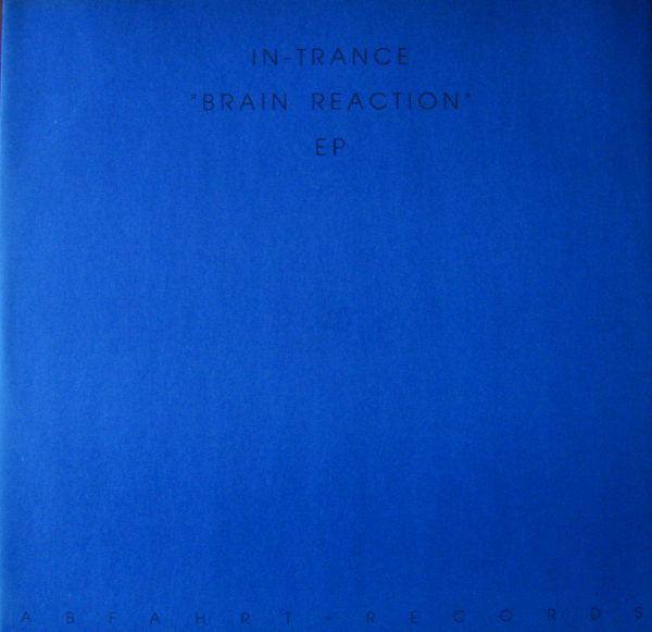 In Tranc - Brain Reaction EP - Used Vinyl Record 12"