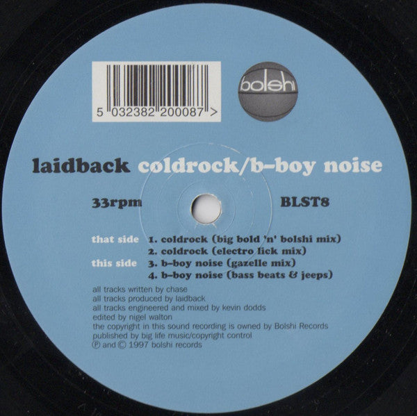 Laidback - Coldrock / B-Boy Noise - Used Vinyl Record 12"