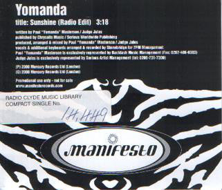 Yomanda - Sunshine - Used CD