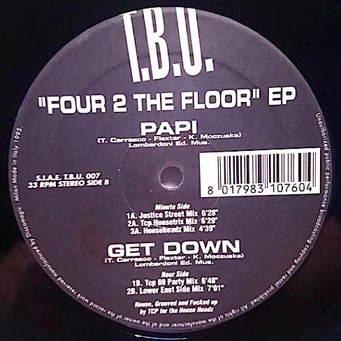 TCP - Four 2 The Floor EP - Used Vinyl Record 12"
