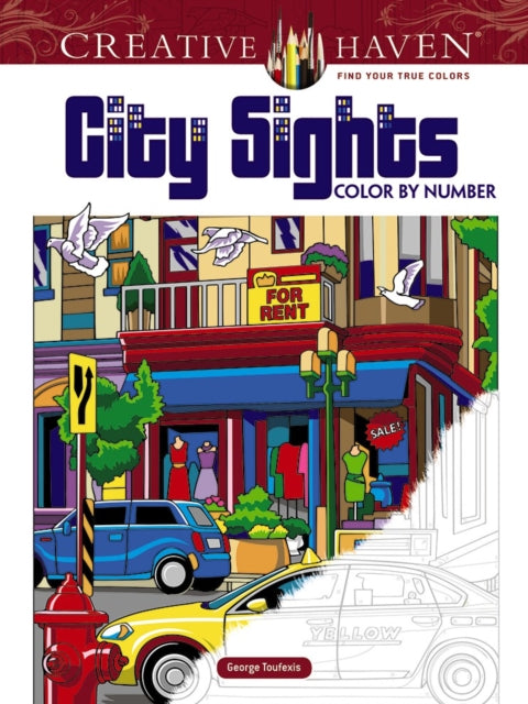 George Toufexis - Creative Haven City Sights Color By Number - Paperba