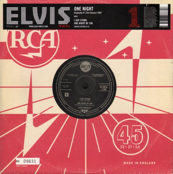 Elvis Presley - One Night - Used Vinyl Record 10"