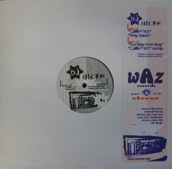 Dj Bicen - Callin' W2 - Used Vinyl Record 12"