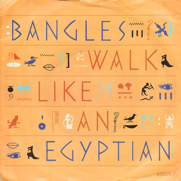Bangles - Walk Like An Egyptian - Used Vinyl Record 7"