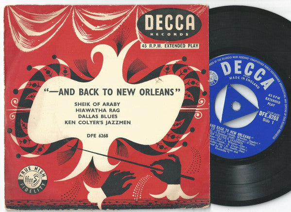 Ken Colyer's Jazzmen - And Back To New Orleans - Used Vinyl Record 7"