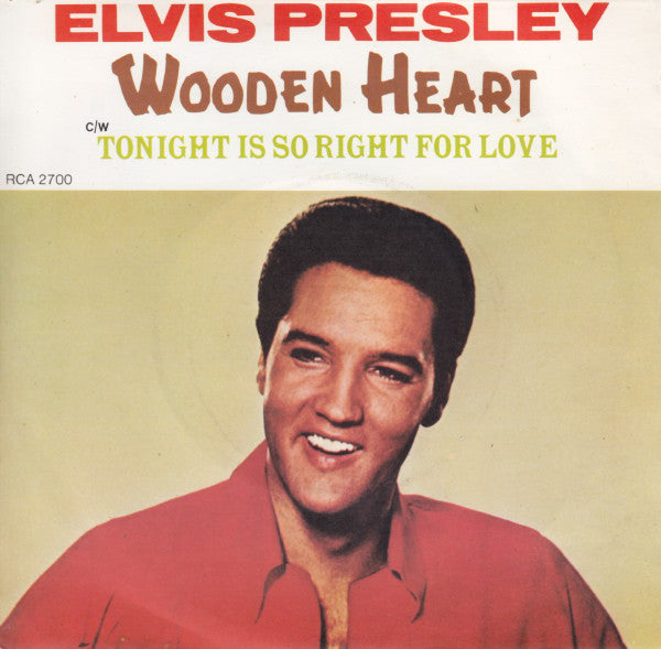 Elvis Presley - Wooden Heart - Used Vinyl Record 7"