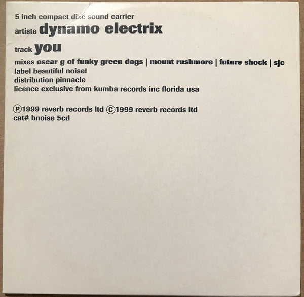 Dynamo Electrix - You - Used CD