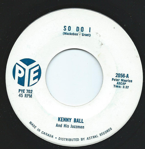 Kenny Ball And His J - So Do I - Used Vinyl Record 7"