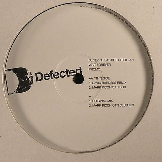 DJ Tekin - Wait Forever - New Vinyl Record 12"