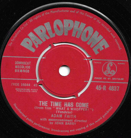 Adam Faith - Time Has Come - Used Vinyl Record 7"