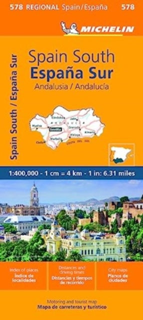 Michelin - Andalucia -  Regional Map 578 - New Sheet map