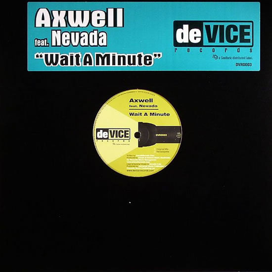 Axwell - Wait A Minute - Used Vinyl Record 12"