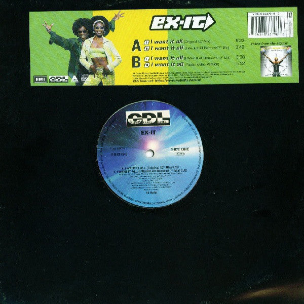 Ex-It - I Want It All - Used Vinyl Record 12"