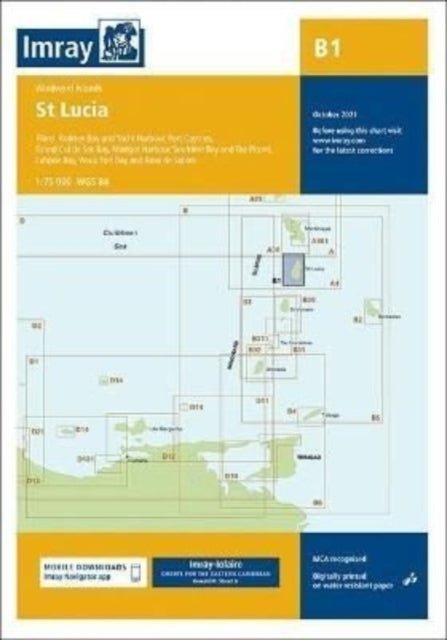 Imray - Chart B1 : St Lucia : 1 - New Sheet map