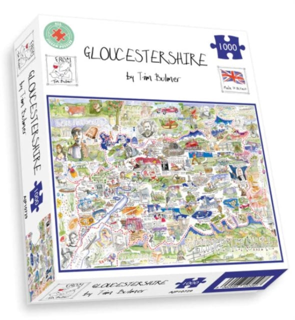 Map of Gloucestershire Jigsaw 1000 Piece Puzzle - General merchandize