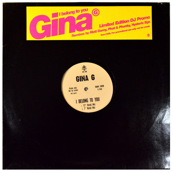 Gina G - I Belong To You - Used Vinyl Record 12"
