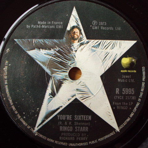 Ringo Starr - You're Sixteen - Used Vinyl Record 7"