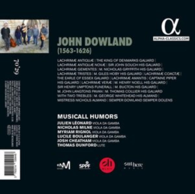 MUSICALL HUMORS; MYR - JOHN DOWLAND [COMPLETE] LARCH - CD