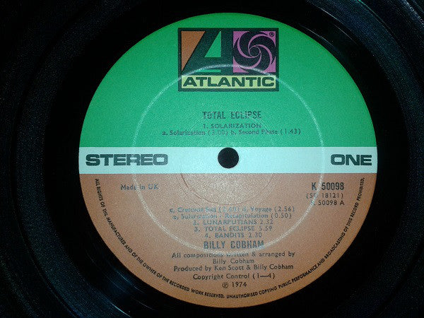 Billy Cobham - Total Eclipse - Used Vinyl Record
