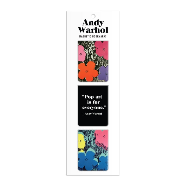 Galison - Andy Warhol Flowers Magnetic Bookmarks - New Bookmark