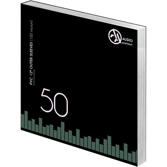 AUDIO ANATOMY - 50X 12Inch Pvc With Flap Outer Sleeves (100 Micron) -
