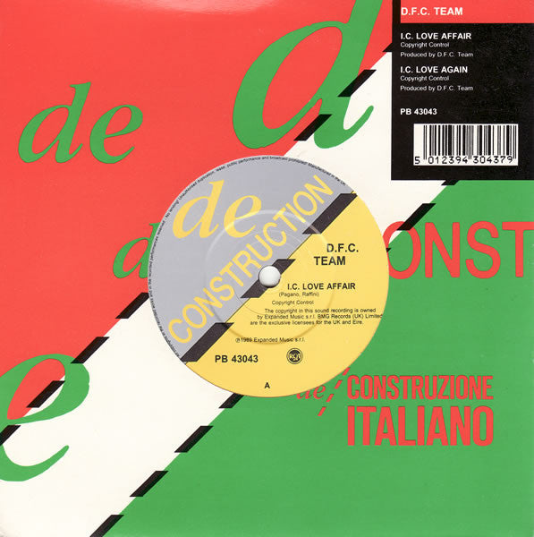 D.F.C. Team - I.C. Love Affair - Used Vinyl Record 7"
