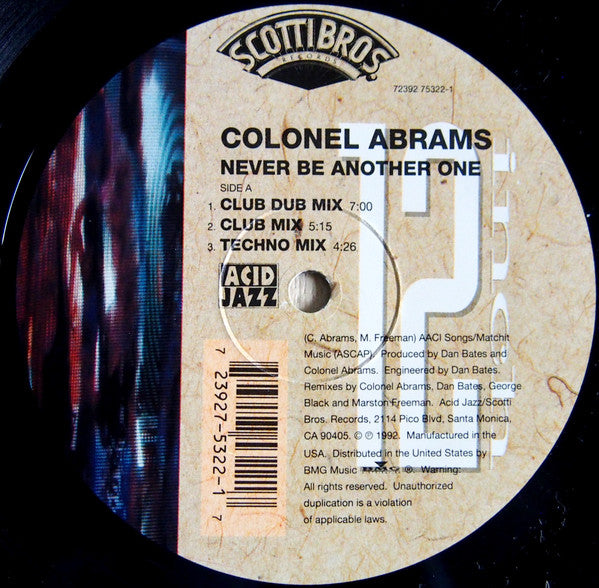 Colonel Abrams - Never Be Another One - Used Vinyl Record 12"