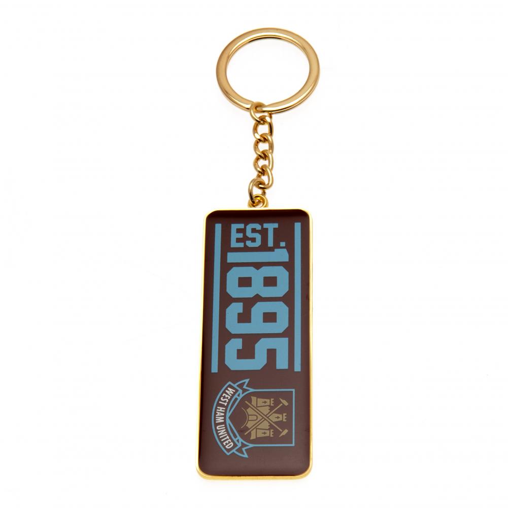 West Ham United FC - Keyring EST - keyrings - Approx 78mm x 30mm - New