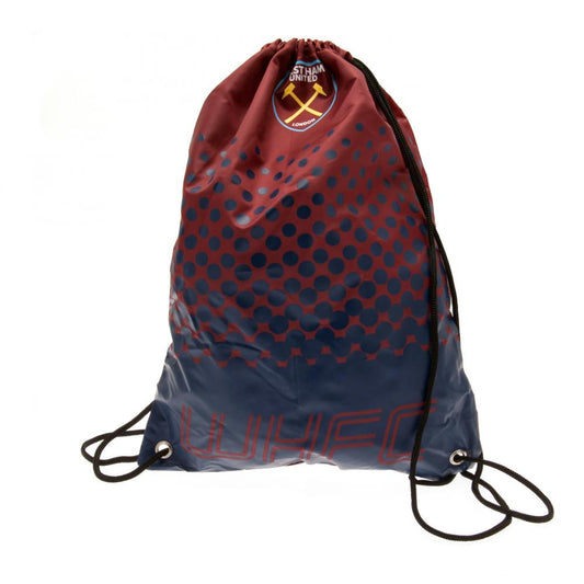 West Ham United FC - Gym Bag - Clothing - Approx 44cm x 33cm flat - Ne