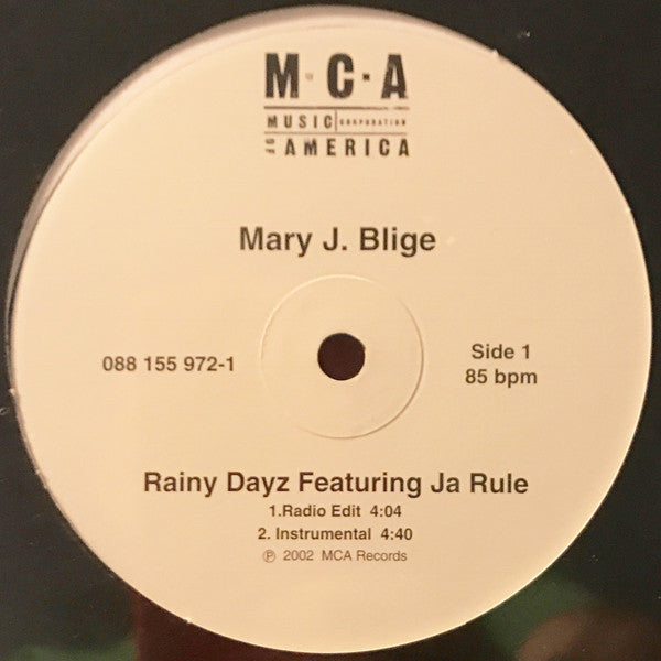 Mary J. Blige - Rainy Dayz - Used Vinyl Record 12"