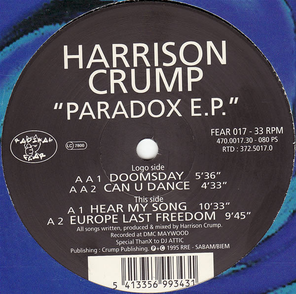 Harrison Crump - Paradox E.P. - Used Vinyl Record 12"