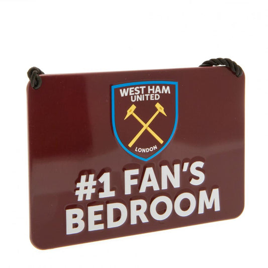 West Ham United FC - Bedroom Sign No1 Fan - New Metal Signs