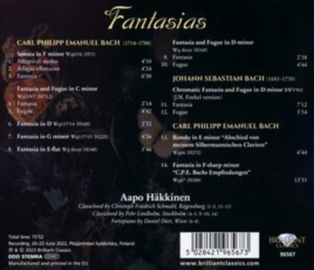 AAPO HAKKINEN - C.P.E. BACH FANTASIAS - CD