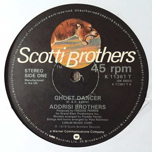 Addrisi Brothers - Ghost Dancer - Used Vinyl Record 12"