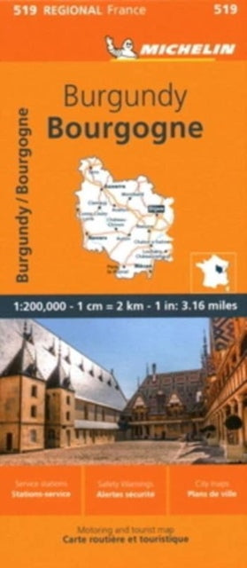 Michelin - Burgundy -  Regional Map 519 - New Sheet map