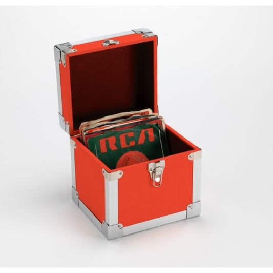 RED - 7 Inch 50 Record Storge Carry Case - Record Box