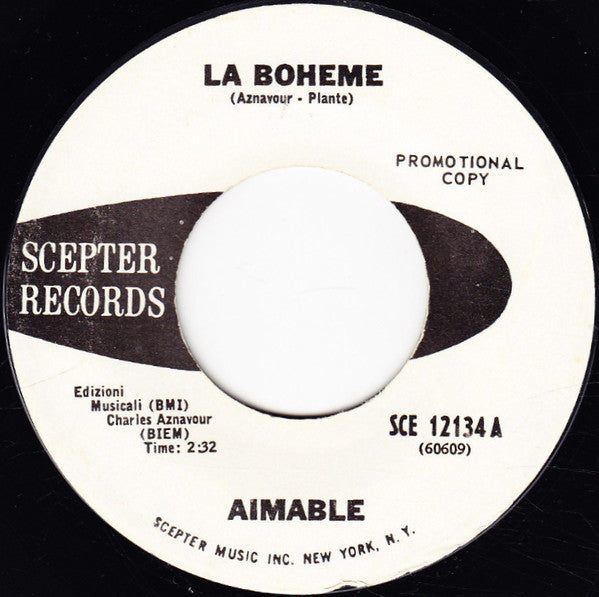 Aimable - La Boheme - Used Vinyl Record 7"