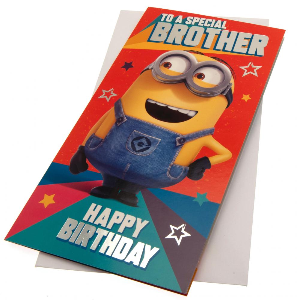 Despicable Me - 3 Minion Birthday Card Brother - New Cards & Gift Wrap